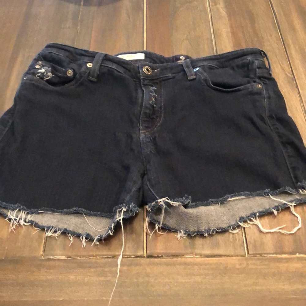 AG denim shorts custom cut and distressed 31